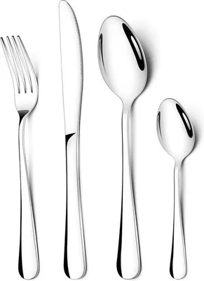 Produktbild von Famanu Besteckset 24-teilig für 6 Personen - Edelstahl, spülmaschinenfest, hochglanzpoliert