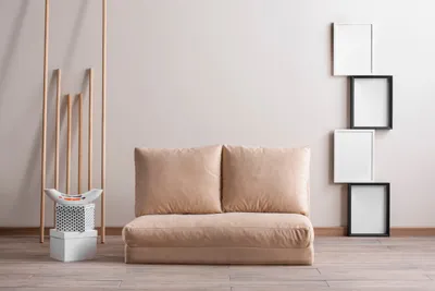 Produktbild von Hanah Home, Taida - Cream, Schlafsofas, 2-Sitzer-Schlafsofa, Creme, Polyester, 120 x 62 x 68 x cm