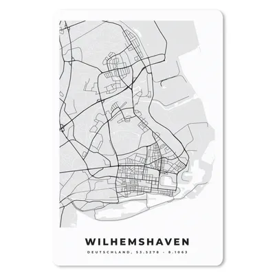 Produktbild von MuchoWow® Mauspad Mousepad Stadtplan - Karte - Wilhemshaven - Deutschland 40x60 cm - Mousepads - Maus Mat - Pad - Mausunterlage - Schreibtisch Accesoire