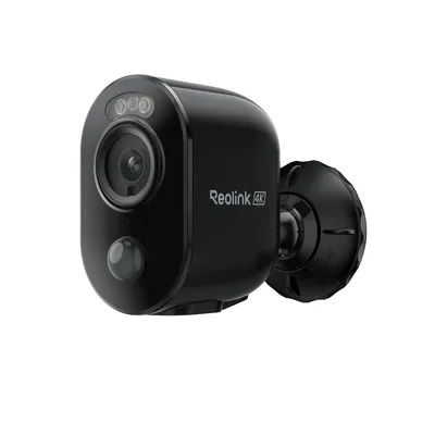 Immagine prodotto di Reolink Argus 3 Ultra, telecamera di sicurezza per esterni con batteria 4K 8MP, Wi-Fi dual band 5/2,4 GHz, visione notturna a colori, rilevamento intelligente, audio bidirezionale, nero