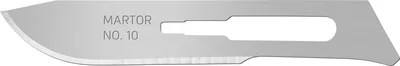Produktbild von MARTOR 10 x SKALPELLKLINGE, Ersatzklingen Grafikmesser, Bastelmesser, Entgrater, 7,2 mm, Scharf, 1-fach Nutzbar, NR. 10