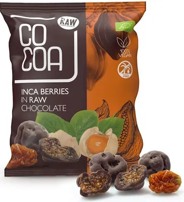 Obrázok produktu pre INKSKÉ ČUČORICE V RAWČOKOLÁDE 70 g - KAKAO