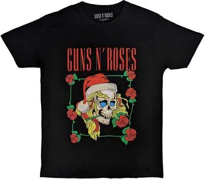 Image de Guns N Roses - T-shirt "Holiday" pour homme/femme unie - design de Noël RO9425 (L) (Noir)