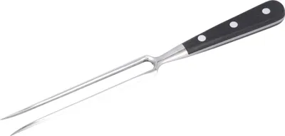 Zdjęcie produktu dla Widelec kuchenny STUBAI | 140 mm | Widelec do mięsa kuty w jednym kawałku, wykonany ze stali nierdzewnej, można myć w zmywarce, czarna rękojeść