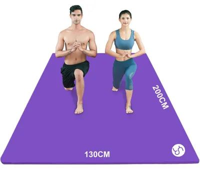 Productafbeelding van Yoga mat van NBR-materiaal, antislip, 200x130 cm, 15 mm dik, geschikt voor Pilates