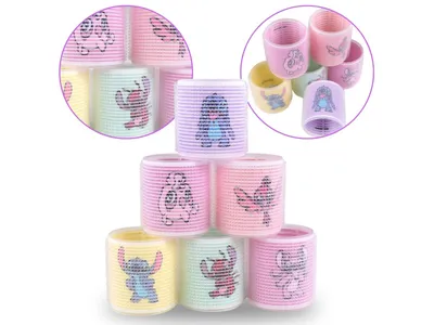 Obrázok produktu pre Pružky na vlasy Disney Stitch a Andzia s suchým zipsom, 6 kusov.