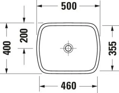 Produktbild von DURAVIT 2384500079 Qatego Aufsatzbecken 500mm, geschl.