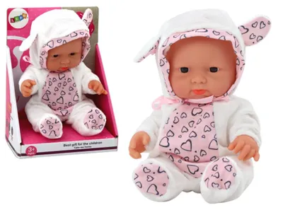 Immagine prodotto di Bambola neonato con vestiti bianchi 21 cm
