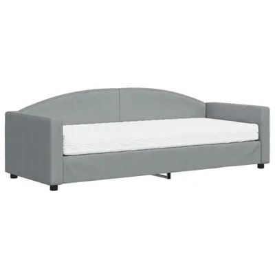 Zdjęcie produktu dla VidaXL 3197165, sofa rozkładana, Szary, Pianka, Metal, Poliester, Drewno, 2230 mm, 900 mm