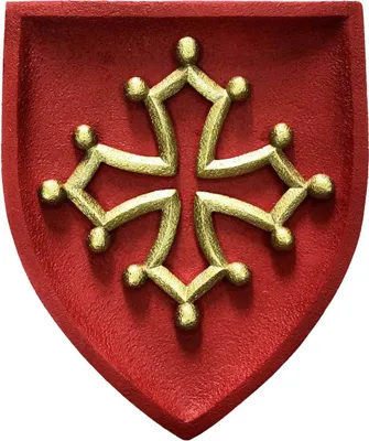 Produktbild von Wandbild bunt Mittelalter Wappen Okzitanien