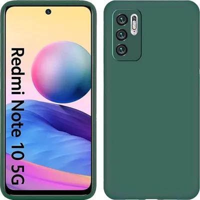 Produktbild von Redmi Note 10 5G Hülle, Flüssig Silikon Weich Gummi Schutzhülle für Xiaomi Redmi Note 10 5G Nachtgrün