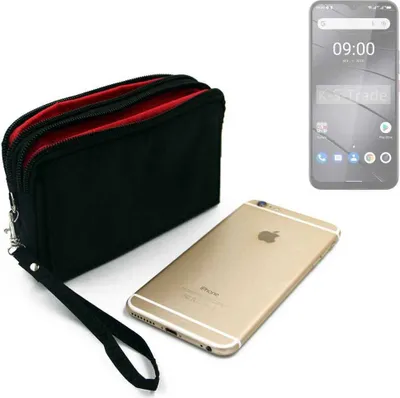 Produktbild von K-S-Trade Schutz Hülle Handy Hülle kompatibel mit Gigaset GS5 Gürteltasche Travelbag Handytasche mit Zusatzfächern, schwarz