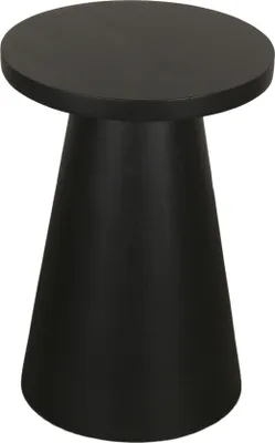 Produktbild von byLIVING Beistelltisch CONE / Massivholz Akazie schwarz lackiert / D 40, H 50 cm