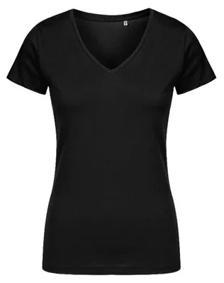 Immagine prodotto di X.O By Promodoro - T-shirt con scollo a V da donna LT3557 (3XL) (nero)