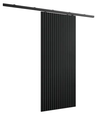 Produktbild von KIER FURNITURE Schiebetür Komplettset BELMO Sliding Door, Raumteiler Schiebetür Graphit Anthrazit 96x205x1,6 cm