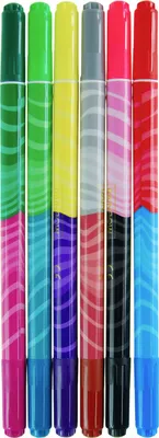 Produktbild von Rainbow High Doppelseitiger Filzstift 6 Stk. 12 Farben
