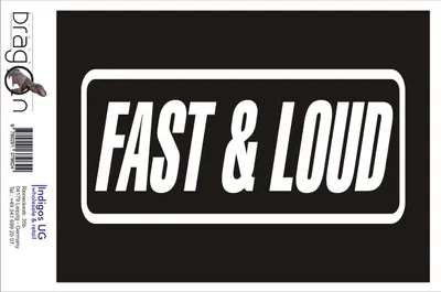 Produktbild von Aufkleber / Autoaufkleber - JDM / Die cut / Auto / OEM - Fast loud - 210x100mm gelb - Heckscheibe / Heckscheibenaufkleber