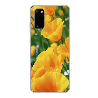 Produktbild von MuchoWow® Handyhülle Schutzhülle Hülle für Samsung Galaxy S20 Blumen - Garten - Orange Silikon Softcase Handy Hülle - Bild