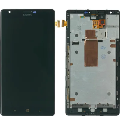 Produktbild von Display mit Rahmen für Nokia 1520 Farbe: Schwarz Displayglas Touchscreen Bildschirm