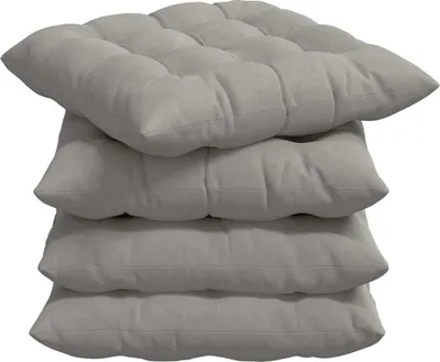 Obrázok produktu pre vidaXL Vankúš na sedenie 4 ks Svetlosivá 40 x 40 x 6 cm Mikrovlákno