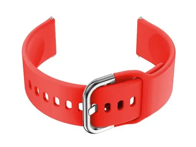 Obrázok produktu pre Gumený remienok pre inteligentné hodinky U01 - červený/strieborný - 18 mm