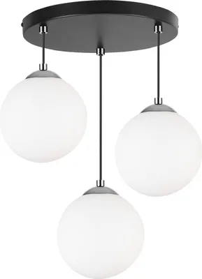 Produktbild von Light-Home Florence Lampenschirm Hängelampe Hängeleuchte - Deckenlampe Industrial für Wohnzimmer Schlafzimmer und Esszimmer - 3-Flammig - Pendelleuchte Glas mit Metall - Chrom