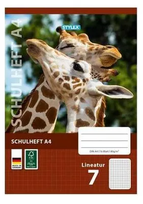 Produktbild von Stylex Schulheft DIN A4, 16 Blatt – Lineatur 7