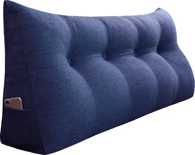 Image de Coussin de tête ergonomique en lin, coussin de lecture, coussin en biseau, coussin de dos, coussin de repos, coussin décoratif
