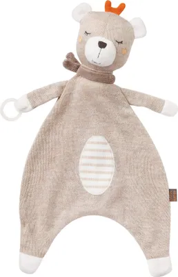 Produktbild von Fehn Schmusetuch Baby fehnNATUR Teddybr aus Baumwolle aus biologischem Anbau - Kuscheltuch - Kuscheltier Spielzeug Stofftier - Plschtier Stofftuch zum Kuscheln fr Kleinkinder ab 0+ Monaten