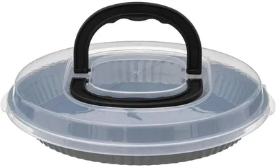 Image de Moule à gâteau avec couvercle, en acier, 32 cm, idéal pour transporter les gâteaux