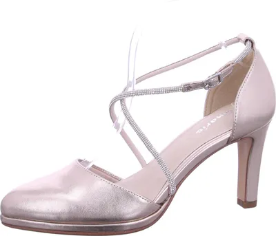 Produktbild von Tamaris Damen Pumps Strass gekreuzte Riemen High Heel 1-22450-42, Größe:39 EU, Farbe:Gold