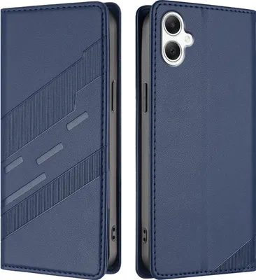 Produktbild von Hülle für Samsung Galaxy A06 5G/4G, Kunstleder Brieftaschen Handyhülle mit Kartenfach und Standfunktion Blau