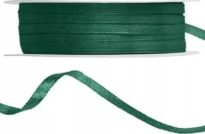Produktbild von Satin Geschenkband dunkelgrün 50m 3mm breit