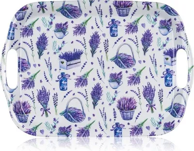 Produktbild von Tablett, Melamin-Serviertablett New Lavender Lavendel 36x25,5 cm