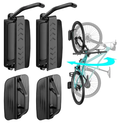 Fahrrad-Wandhalterung, drehbar, bis 35 kg, 2 Stück