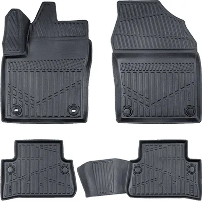 Image de Tapis De Sol en Caoutchouc 3D Compatible avec Toyota Corrola Cross Depuis 2022 4pcs, Bord Haut, Inodore, Noir, Antidérapant, Toutes Saisons