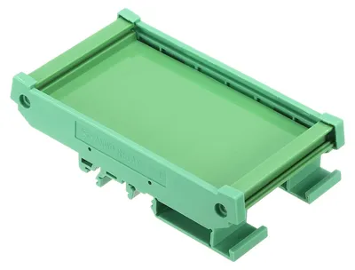 DIN-Schienen-Montagehalterung für PCB, 100x60mm, grün