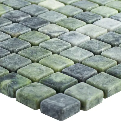Produktbild von Erdemol Marmor Mosaikfliese Grün Matt 30,5x32,2cm Frostbeständig Rutschfest