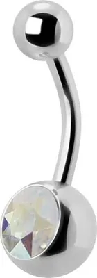 Produktbild von Karisma Bauchnabel Piercing Titan G23 Banana 5/8mm Kugeln Kristall Stein - Regenbogen.TJBL.10mm - 10.0 Millimeter