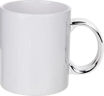 Produktbild von 11oz Plated Ceramic Mug (Silver Handle)