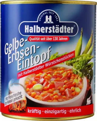 Produktbild von Halberstädter gelber Erbseneintopf (800g Dose)