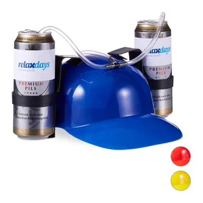 Produktbild von relaxdays 1 x Party Trinkhelm blau