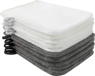 Immagine prodotto di confezione da 10 flanelle in microfibra 15x21cm grigio scuro e