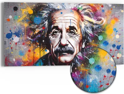 Produktbild von DEQORI Hybrid Leinwand Bild 60x30 cm 'Farbenrausch der Seele' Wandbild Glas flach modern