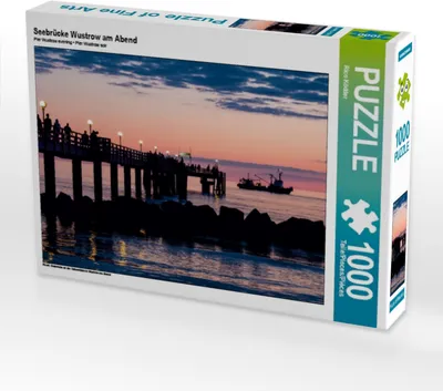 Produktbild von Calvendo Seebrücke Wustrow am Abend 1000 Teile Puzzle quer 640x480mm, Ködder Rico; 7294055