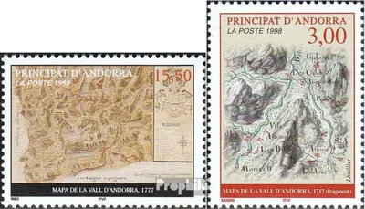 Produktbild von Briefmarken Andorra - Französische Post 1998 Mi 529-530 (kompl.Ausg.) postfrisch Landkarten