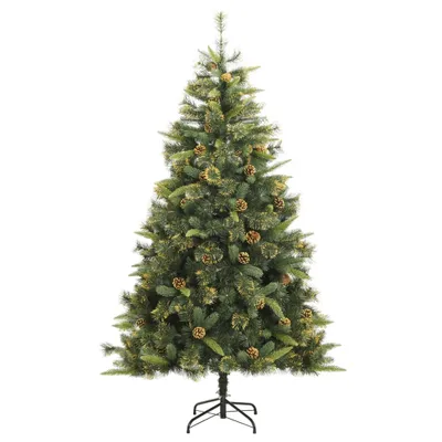 Image de vidaXL Sapin de Noël artificiel pliable avec cônes 240 cm