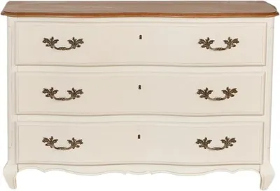 Produktbild von Shabby-Chic-Kommode, Eichendeckplatte, 3 Schubladen