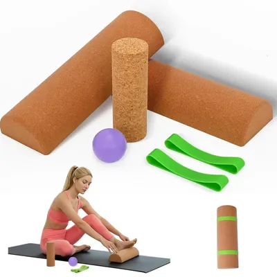 Produktbild von Balanstrainer Balanskissen Fußtrainer - Kork - 30 x 10 cm - Rutschfest