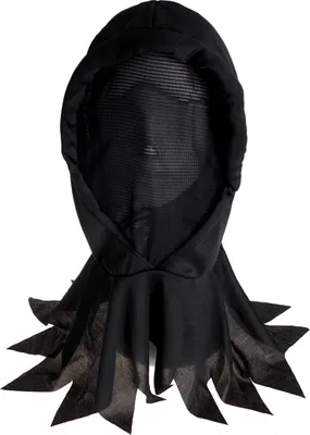 Produktbild von Halloween Vollgesichtsmaske für Sensenmann Kostüm | Schwarze Vermummungs Kapuze aus Stoff
